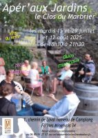 Aper'aux jardins © Clos du Marbrier