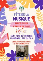 Fête de la musique Saint Pons de Thomières © https://fetedelamusique.culture.gouv.fr/