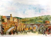 Minerve. Aquarelle originale de Pechanne &copy; Pechanne