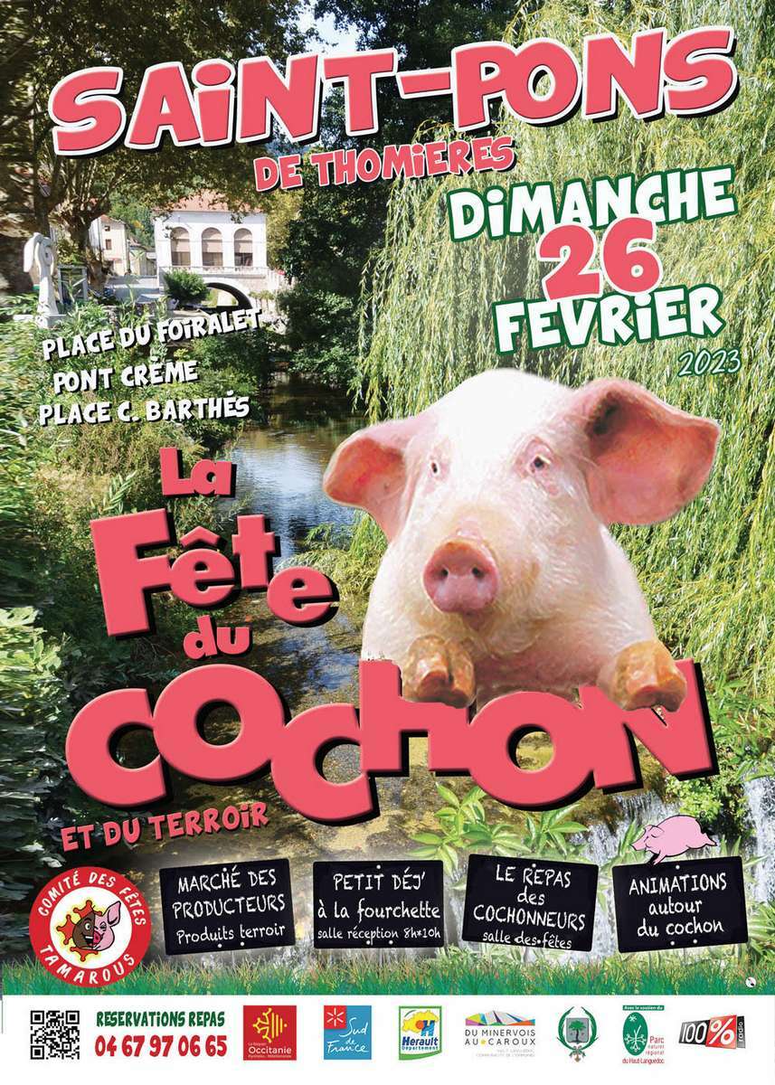 affiche fete cochon st-pons thomieres 2023